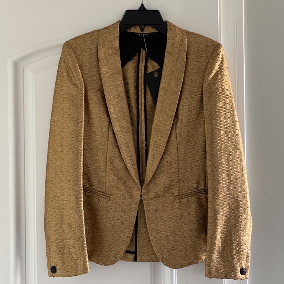 Nwt - Rag & Bone Gold Women’s Tuxedo Blazer (4)